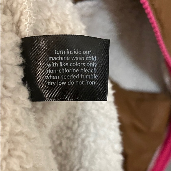 LANE BRYANT UGC Women’s Size 14/16 Brown Cream Puffer Jacket with Pink Accents - Picture 11 of 15